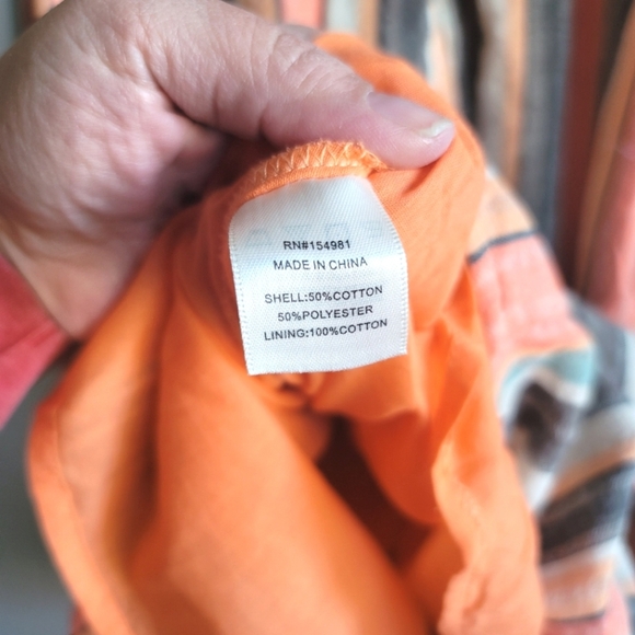 Saint Geraldine, Ivy Dress- Monaco Stripe, Tangerine/Grey/Cream/Light Teal,Small - Picture 12 of 16